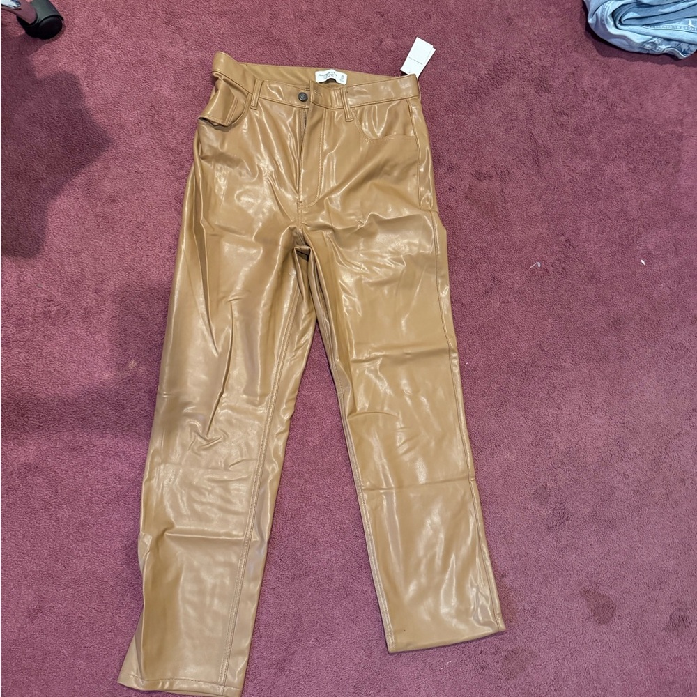 Abercrombie Tan Straight Leg Jeans